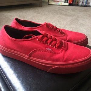 All red VANS